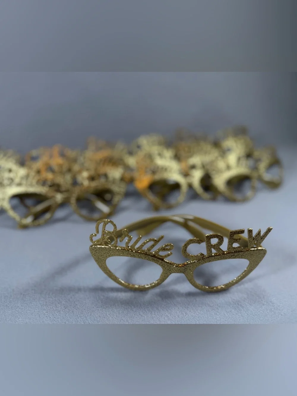 Bride Crew Gold Glitter Party Sunglasses Set of 10